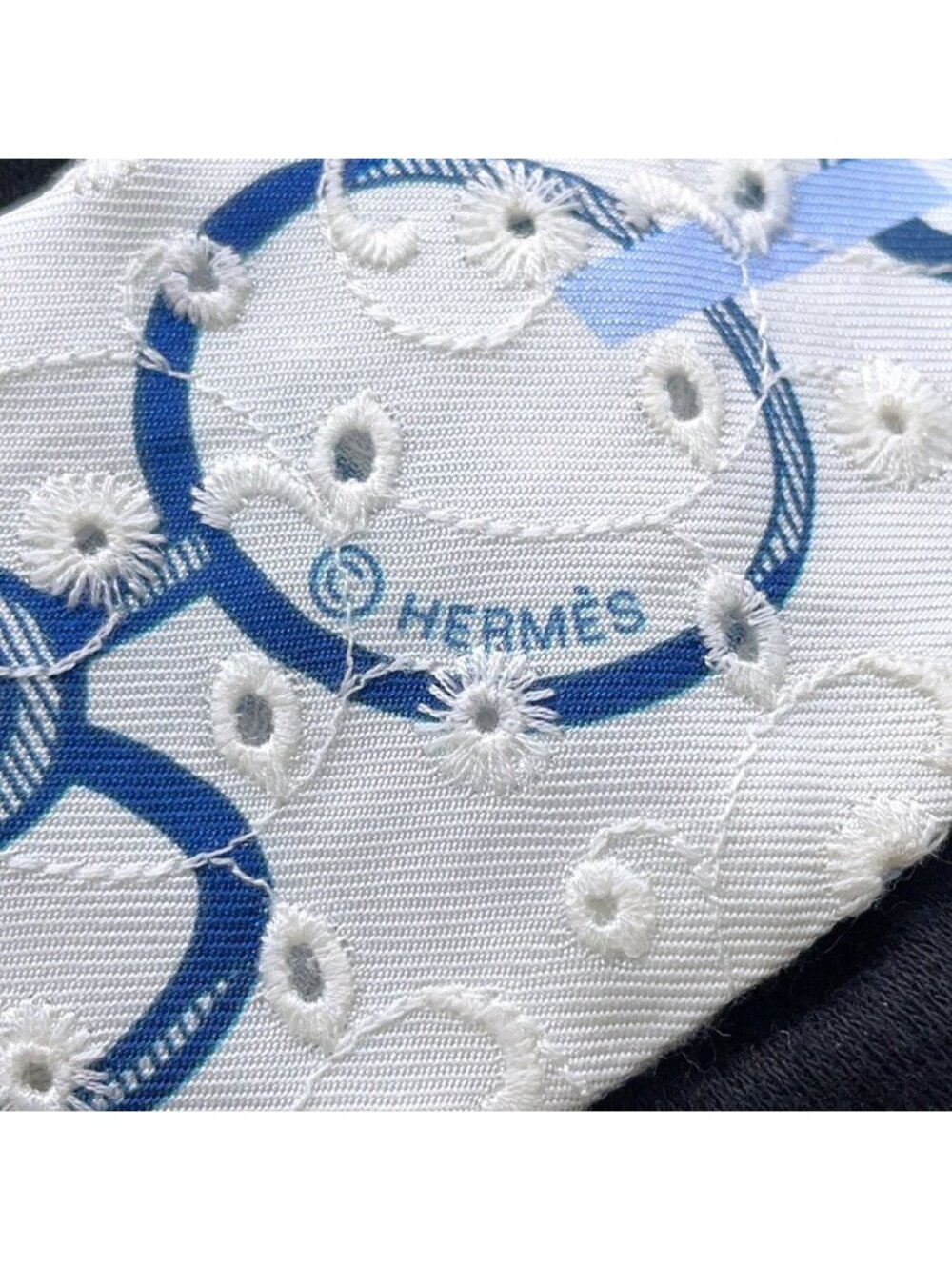 Hermes Scarf Twilly le Boucle Brodley an Gray's Do Re Boucles Broderie Laise - Picture 7 of 9